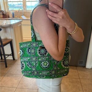 Vera Bradley Green Paisley Tote